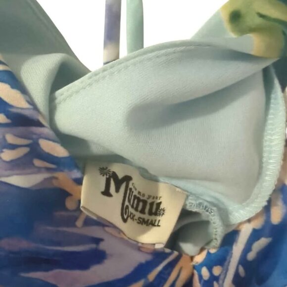 Show Me Your Mumu Blue Floral Faye Flutter Maxi Dress size xxs - Picture 4 of 7